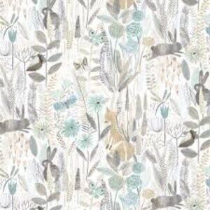 New Harlequin Book Of Little Treasures Wallpaper Hide and Seek Linen/Duck Egg